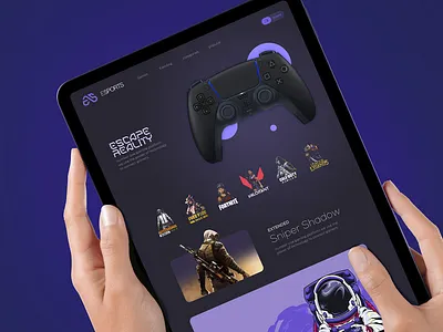 eSports Gaming Platform app branding concept design digital flat graphic design logo product design ui ux