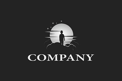 Dreaming child logo boy branding child design graphic graphic design illustration logo modern sad vector