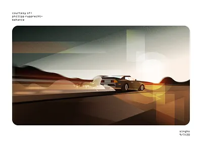 Sunset Stroll design illustration illustrator minimal vector