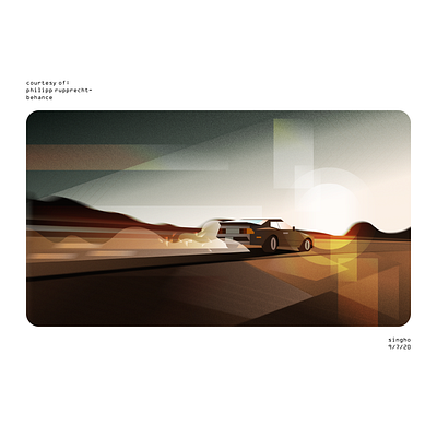 Sunset Stroll design illustration illustrator minimal vector