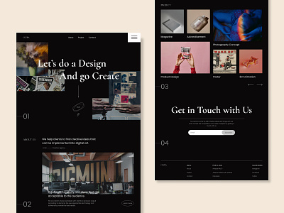 Creative Agency - Home Page agency branding corporate creative design illustration landing page minimal portfolio typography ui design uidesign ux web design