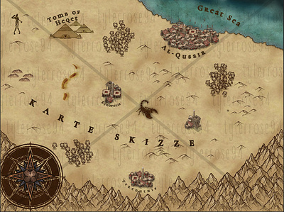 Ember Valley D&D Campaign Map design graphic design ill illustration typography