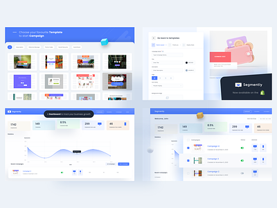 Shopify App Screenshots ad ads app banner campaign clean dashboard design email generation interface lead leads shopify template ui ui design ux website