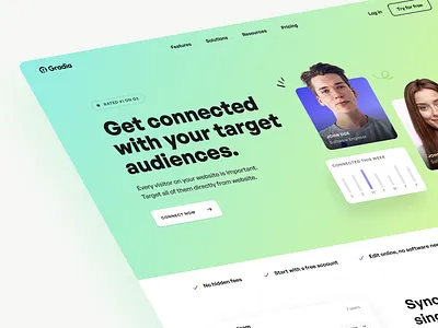 Analytics SaaS Website analytics customer design graph hero area hero section homepage interface landing page saas software startup tools ui website