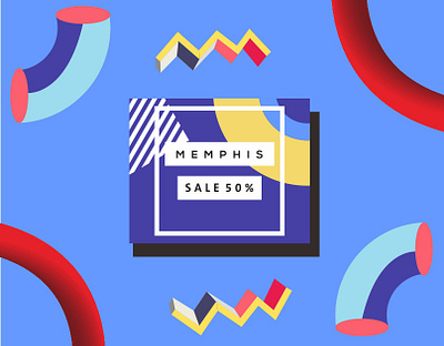 Memphis abstract design layout abstract background colorful cover geometric layout memphis shape wallpaper