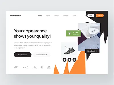MNMLMANDI - Hero Section b2b clean e commerce e commerce ecommerce fashion fashion website header hero hero section minimalist saas saas website shopping shopping webiste ui ux web web design website