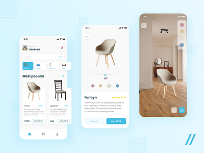 AR Furniture Store App app app design ar augmented reality catalog chair design ecommerce furniture furniture app marketplace mobile mobile app design online purrweb shop store ui uiuxdesign ux