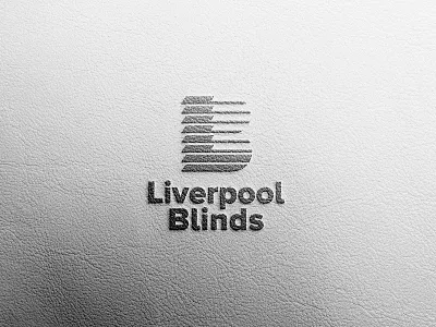 Liverpool Blinds logo brand identity brand mockup branding leather design leather logo leather texture logo logo design logo mockup