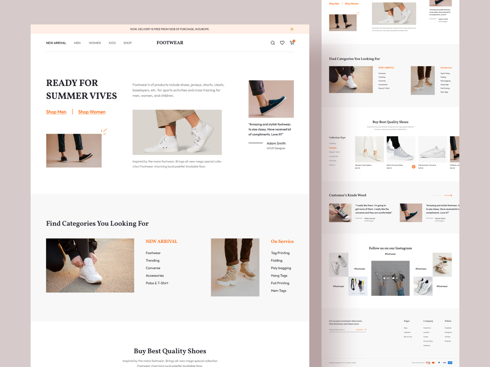 Footwear Website Design by Sohidur Rahman on Dribbble