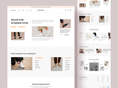 Footwear Website Design adidas converse dribbble2022 ecommerce fashion footwear home page kicks landing page mockup nike running nike shoes online shop shoes store sneakers uiux web design website