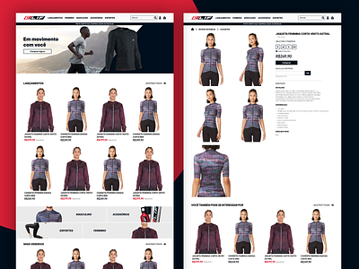 Clif - Home and Product Page design store ui ux