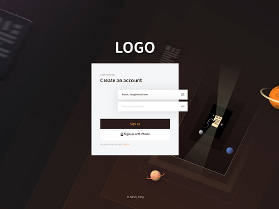 Sign up - BG branding color design illustration ui ux vector