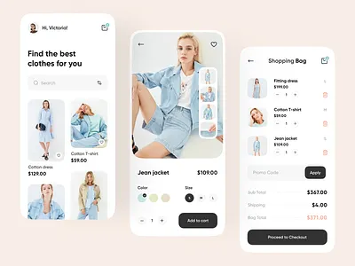 Fashion Store Mobile App app app design design app e commerce app e commerce design e commerce shop fashion mobile design mobile app mobile ui ui user interface ux