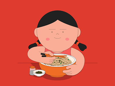 吃面条Eat noodles a e animation eat motion motion graphics noodles