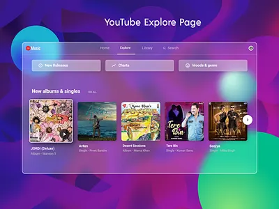 Glassmorphic Effect adobexd glassmorphic glassmorphism uiuidesign web webdesign youtube