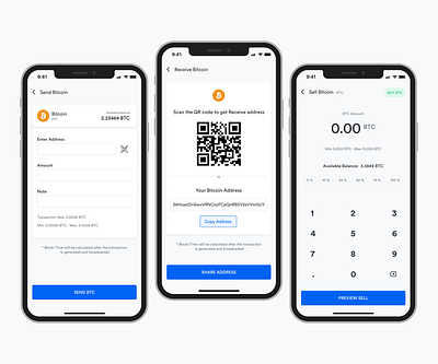 Crypto Exchange UI Design app ui bitcoin buy crypto crypto trading crypto wallet cryptocurrency exchange finance fintech ios mobile mobile ui receive sell sent trade ux wallete