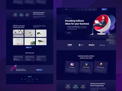 Digital Agency Landing Page ( Dark Mode ) agency branding clean design digital illustration interface landing landing page landing page design landingpage minimal typography uiux web web design website website design websitedesign