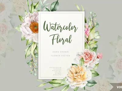 watercolor floral and leaves invitation card set background beautiful branding card decoration design floral flower frame illustration invitation logo spring ui vector vintage wedding