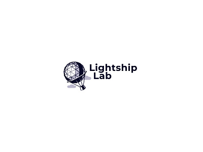 Lightship Lab 💡 adobe illustrator aerostate balloon branding fly fly logo illustration light lightship logo