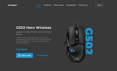 G502 Hero Wireless branding design ui ui design uiux uxdesign