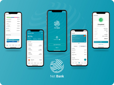 Net Bank online banking app concept app bank branding concept design ui