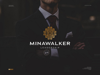 Minawalker Logo branding consulting design geometric logo gold identity initial logo leader letter m logo letter w logo logo luxury minimalist modern modern art monoline logo mw logo simple