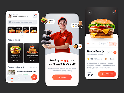 Ma’em - Food Delivery Mobile App 10am 10designchallenge anniversary app branding brunch cart delivery design design challenge design challenge indonesia dish food food delivery meal mobile restaurant supper ui ux