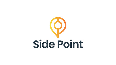 Side Point coordinate gradient graphic design logo point