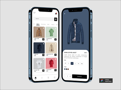 Shopping App app design web