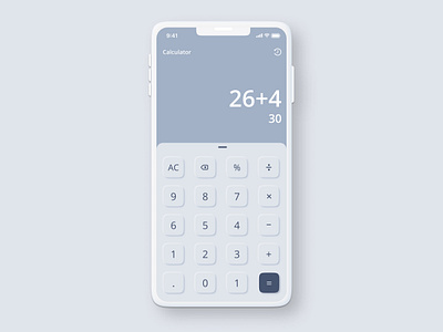 Neuromorphic clock application calculator design flat graphic design icon neuromorphic clock application typography ui user ux vector yashaswikethu