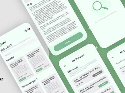 Donasi App app design ui ux