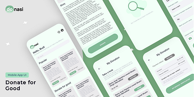 Donasi App app design ui ux