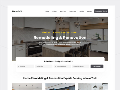 House Renovation - Home page Design clean color contact us design figma home house house services popular renovation shot smartdesign strong ui ui design web web development web page webdesign