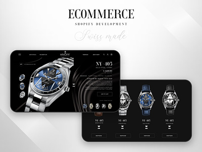 Luxury Shopify Platform - Knopf New York e-commerce ecommerce luxury new york shopify switzerland watch watches website