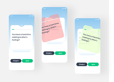 Personality Types App app design interface ios mobile ui ux
