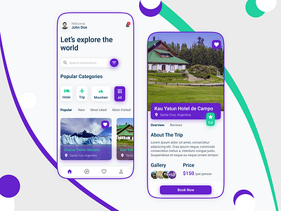 Global Vista - Travel App 2021 figma product design travel ui ux