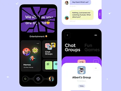 The Boring App app app design app idea app project application boringapp branding chat dark app dark design design iosapp minimal mobileapp orix popular app sajon ui uiux ux