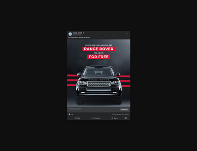 Facebook Ad: Range Rover adobe advertisement branding branding and identity branding design design graphic design graphicdesign illustration logo poster typography