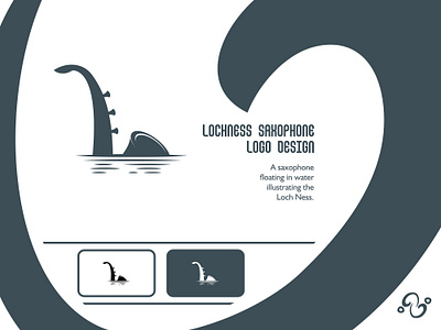 Lochness Saxophone Logo brand design brand designer creature fantasy illustration instrument jazz lochness logo design logo designer logo for sale logo idea logo inspiration logomark logotype music mystery myth romantic saxophone