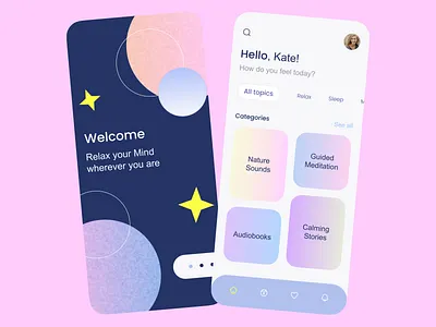 17 Daily UI. Relaxation App app brand branding button design illustration inspiration iphone logo minimalism neumorphic trend ui uiux ux