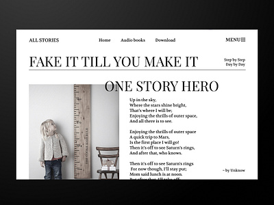 Web design concept for "KIDStories" #2 design typography ui