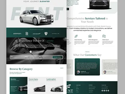 Elegant Luxury Car Dealership UI branding graphic design ui