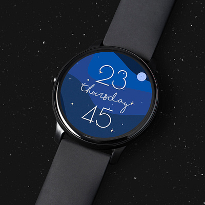 Galaxy Watchface design illustration india watchface watchfacedesign