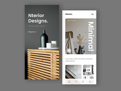 Interior Design Agency app app design daily ui dailyui dailyux design homepage interior design interior designer mobile mobile app mobile friendly ui ux web