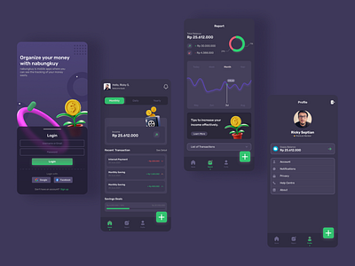 Financial Management UI Apps de design minimal ux