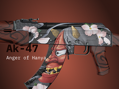 Anger of Hanya ak47 blender cs csgo kazan skin weapon