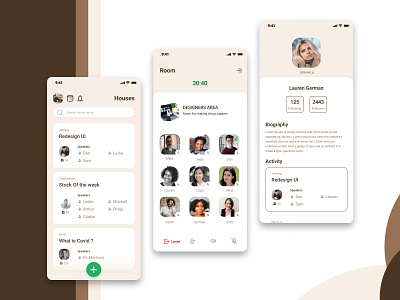 Best Audio Chat App UI Design || Clubhouse App app design app like clubhouse audio chat app design chat app chat app ui design clubhouse redesign design mobile app design social media app design ui design uiux voice chat app ui design