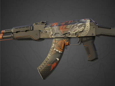 Temptation of Mamushi 3d ak47 blender csgo kazan mamushi skin snake workbench workshop