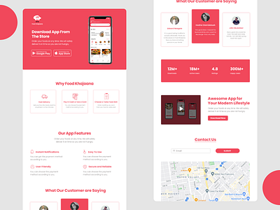 Daily UI #003 :: Landing Page animation branding food app food delivery app landing page of food app ui uidesign