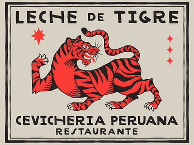 Leche de Tigre branding brooklyn ceviche cevicheria cocina cooking design illustration leche de tigre mexico tiger tigre